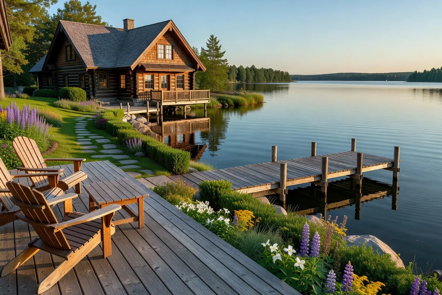 Aménager l'extérieur d'un chalet québécois : terrasse, quai et jardin (guide et budget 2026)